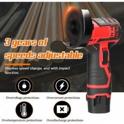 LIFCAUSAL Winkelschleifer Mit 19500 U / Min, Bürstenloser Motor, Elektrisches Schleifwerkzeug, Multifunktionsschneider Zum Schneiden, Polieren, Keramikfliesen, Holz, Stein, Stahl (Multicolor-EU Plug 1Pcs Battery) -Winkelschleifer Verkaufe 67021735 4