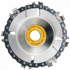 LIFCAUSAL Universalketten Verschleißfeste Holzbearbeitungsscheibe Nutmaschine Ketten Scheibe Holzschnitzerei Trennscheibe Für Typ 100 Winkelschleifer Schnitzen Formschneiden (7T)