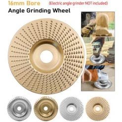 LIFCAUSAL 4-Zoll-Holzschnitzscheibe Für Winkelschleifer Mit 5/8-Zoll-Dorn-Holzformscheibe, Winkelschleifscheibe, Drehwerkzeug, Holzschneideformer (Gold-flache Oberfläche) 9 LIFCAUSAL 4-Zoll-Holzschnitzscheibe Für Winkelschleifer Mit 5/8-Zoll-Dorn-Holzformscheibe, Winkelschleifscheibe, Drehwerkzeug, Holzschneideformer (Gold-flache Oberfläche) -Winkelschleifer Verkaufe 67021758 5