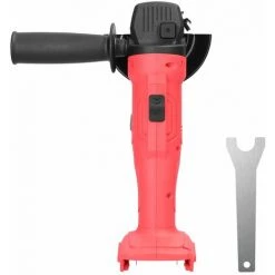 LIFCAUSAL 11500 U/min 800 W Kabelloser Elektrischer Winkelschleifer Multifunktionales Elektrisches Schleifwerkzeug Seitengriff Heimwerker Kleine Holzfliesen Schneiden Polierschleifmaschine Ohne Batterie (Rot-125-Typ)