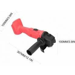LIFCAUSAL 11500 U/min 800 W Kabelloser Elektrischer Winkelschleifer Multifunktionales Elektrisches Schleifwerkzeug Seitengriff Heimwerker Kleine Holzfliesen Schneiden Polierschleifmaschine Ohne Batterie (Rot-125-Typ) -Winkelschleifer Verkaufe 67021761 3