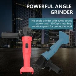 LIFCAUSAL 11500 U/min 800 W Kabelloser Elektrischer Winkelschleifer Multifunktionales Elektrisches Schleifwerkzeug Seitengriff Heimwerker Kleine Holzfliesen Schneiden Polierschleifmaschine Ohne Batterie (Rot-125-Typ) -Winkelschleifer Verkaufe 67021761 4