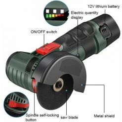 LIFCAUSAL 19500R/Min Kabellose Elektrische Keramikfliesen-Reinigungsmaschine Winkelschleifmaschine Bürstenloses Kupfer-Wohnmobil Haushaltstragbare Handheld-Dienstprogramm Trennschleifmaschine (ohne Batterie) -Winkelschleifer Verkaufe 67021774 5