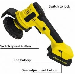LIFCAUSAL 0-12000 U/min Winkelschleifer Elektrisches Schleifwerkzeug Multifunktionaler Polierer Cutter Zum Schneiden Polieren Keramikfliesen Holz Stein Stahl (Multicolor-EU Plug 2Pcs Batteries) -Winkelschleifer Verkaufe 67021775 4