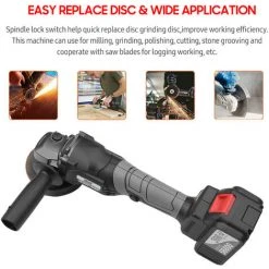 LIFCAUSAL 21 V Bürstenloses Winkelschleifer-Werkzeug Mini-Hand-Akku-Polier-Schneidemaschine 100 Mm Variable Geschwindigkeit 4,0 Ah Lithium-Ionen-Elektro-Hochleistungs-Metallschneider Mit Seitlichem Griff - EU-Stecker 398TV (4,0 Ah) Batterie 1St -Winkelschleifer Verkaufe 67021776 5