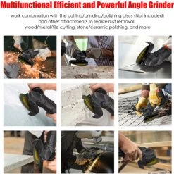 LIFCAUSAL Lithium-Batterie-Winkelschleifer, Tragbare Batteriebetriebene Elektrische Schleifmaschine Mit Li-Ion-Akku Und Ladegerät, 2-Positionen-Griff, Metall, Holz, Schneiden, Schleifen, Polieren (EU & 2 Stück 4000-mAh-Akku) -Winkelschleifer Verkaufe 67021782 3