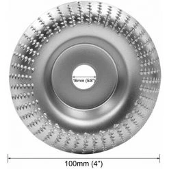 LIFCAUSAL 4-Zoll-Holzschnitzscheibe Für Winkelschleifer Mit 5/8-Zoll-Dorn-Holzformscheibe Winkelschleifscheibe Drehwerkzeug Holzschneidformer (Silver-Arc-Oberfläche) -Winkelschleifer Verkaufe 67021787 3