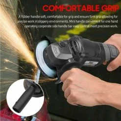 LIFCAUSAL 21 V Bürstenloses Winkelschleifer-Werkzeug Mini-Hand-Akku-Polierschneidemaschine 100 Mm Variable Geschwindigkeit 6,0 Ah Lithium-Ionen-Elektro-Hochleistungs-Metallschneider Mit Seitlichem Griff - EU-Stecker 528TV (6,0 Ah) Akku 2St -Winkelschleifer Verkaufe 67021796 5