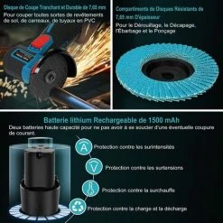 BENOBBY KIDS Mini-Akku-Winkelschleifer, 12,6 V Professioneller Akku-Winkelschleifer Mit 2 * Scheibenf?chern, 1 * Ladeger?t, 2 * 7,65 Mm Trennscheiben Zum Schleifen Und Schneiden -Winkelschleifer Verkaufe 67066969 3