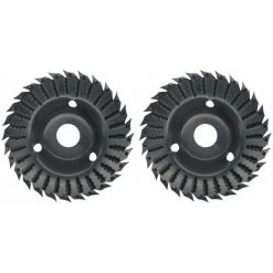 LIFCAUSAL Kkmoon 2 Stück Winkelschleifer Schleifscheibe 28 Zähne Holzschleifscheibe Schleifscheibe Holzbearbeitung Holzformscheibe (Schwarz-2 Stück)