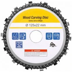 LIFCAUSAL 5 Zoll 14 Zähne Grinder Chain Disc 22 Mm Laube Holzbearbeitung Schnitzscheibe Für 125 Mm Winkelschleifer Und Kreissäge () -Winkelschleifer Verkaufe 67221522 3