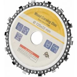 LIFCAUSAL 5 Zoll 14 Zähne Grinder Chain Disc 22 Mm Laube Holzbearbeitung Schnitzscheibe Für 125 Mm Winkelschleifer Und Kreissäge () -Winkelschleifer Verkaufe 67221522 5