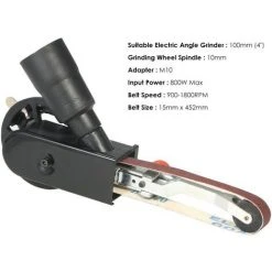 LIFCAUSAL Multifunktions-Mini-Diy-Sander-Schleifbandadapter Bandfile Bandschleifer Für 115 Mm 4,5 Zoll Und 125 Mm 5 Zoll Elektrischer Winkelschleifer (M14) -Winkelschleifer Verkaufe 67221524 5