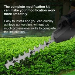 LIFCAUSAL Winkelschleifer Modifizierte Heckenschere Zubehör Set Winkelschleifer Modifizierung Elektro Haushalts Gartengeräte Gartenarbeit Herbst Trimmer Für Typ 100 115 125 Winkelschleifer (Schwarz) -Winkelschleifer Verkaufe 67221557 3