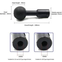 LIFCAUSAL Sphärisches Holz Gerilltes Schnitzdreh-Winkelschleifer Holzschnitzwerkzeug Kugelwinkelschleifer (Schwarz-10 Mm) -Winkelschleifer Verkaufe 67221795 5