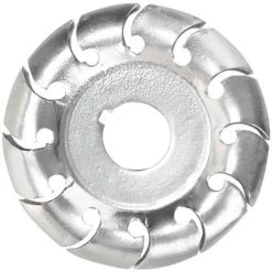 LIFCAUSAL Multifunktionale Holzschnitzscheibe Mit Hoher Härte, 12 Zähne, 16 Mm Bohrung, 65 Mm Durchmesser, Holzformungs-Winkelschleifer, Holzbearbeitungswerkzeug (Silber)