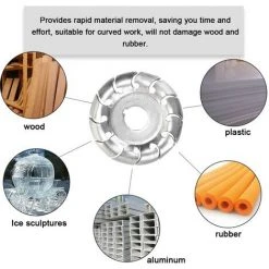 LIFCAUSAL Multifunktionale Holzschnitzscheibe Mit Hoher Härte, 12 Zähne, 16 Mm Bohrung, 65 Mm Durchmesser, Holzformungs-Winkelschleifer, Holzbearbeitungswerkzeug (Silber) -Winkelschleifer Verkaufe 67221910 4