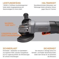 GIZCAM Ø125 MM 1300W Schleifmaschine - P3AG125 -Winkelschleifer Verkaufe 67676827 5