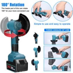 HAPPYSHOPPING 20 V Kabelloser Bürstenloser Tragbarer Mini-Winkelschleifer Wiederaufladbarer 180 ° Drehbarer Winkelschleifer Multifunktionale Polierschneidemaschine -Winkelschleifer Verkaufe 67709772 4