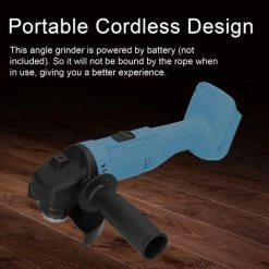 HAPPYSHOPPING 100/125 Typ 11500rpm 800W Kabelloser Elektrischer Handwinkelschleifer Multifunktionales Elektrisches Schleifwerkzeug Seitengriff Heimwerker Kleine Holzfliesen Schneiden Polierschleifmaschine Keine Batterie, Blau 100 Typ - Blau 100 Typ -Winkelschleifer Verkaufe 67710692 3