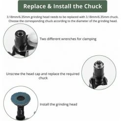 ECHOO Druckluft-Winkelschleifer (1/4 BSP 6,2 Bar) Zum Polieren Von Karosserien Polieren Entgraten Runden Schleifen Ausgestattet Mit 2-Zoll-Korund-Sandscheiben 50 Mm 400 Mesh 80 Mesh -Winkelschleifer Verkaufe 67862822 3