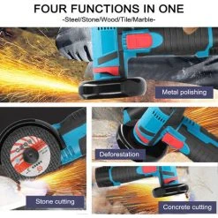LIFCAUSAL 12 V Winkelschleifer Tragbare Elektrische Schleifmaschine Keramikfliesen Holz Multifunktions Polieren Schleifen Schneidemaschine Heimwerkerarbeiten Heimwerker Wiederaufladbarer Winkelschleifer Mit 2 Trennscheiben Zwei Batterien Und Eine Ladung -Winkelschleifer Verkaufe 68339913 3