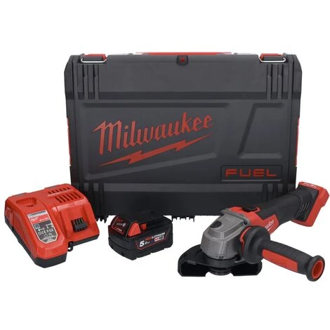Milwaukee M18 FSAG 125X-501X Akku Winkelschleifer 18 V 125 Mm Brushless + 1x Akku 5,0 Ah + Ladegerät + HD Box 2 Milwaukee M18 FSAG 125X-501X Akku Winkelschleifer 18 V 125 Mm Brushless + 1x Akku 5,0 Ah + Ladegerät + HD Box – Bild 2