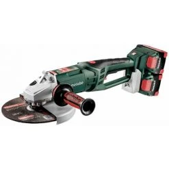 METABO® Metabo Akku-Winkelschleifer WPB 36-18 LTX BL 230, Kunststoffkoffer, 18V 4x8Ah LiHD + ASC 145 Duo - 613102810