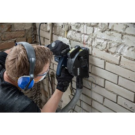 FERM Wandfräser - 1700W - Ø125MM - Laserführung - Inkl. 2 Diamantscheiben, Staubsaugeradapter & Gehäuse 3 FERM Wandfräser - 1700W - Ø125MM - Laserführung - Inkl. 2 Diamantscheiben, Staubsaugeradapter & Gehäuse – Bild 3